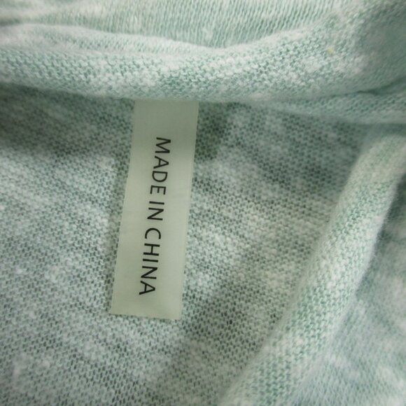 Rebecca Taylor Shirt Womens Large Green Peplum Knit Fitted Lightweight Sheer - Picture 7 of 11